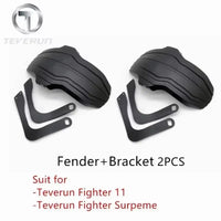 Garde-boue d'origine pour Teverun Fighter 11/11 + Fightersupreme Scooter électrique garde-boue avant arrière avec support pièces de garde-boue