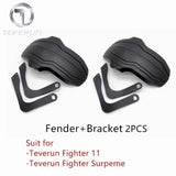 Garde-boue d'origine pour Teverun Fighter 11/11 + Fightersupreme Scooter électrique garde-boue avant arrière avec support pièces de garde-boue