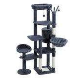 Grand arbre à chat pour grands chats d'intérieur, tour de chat haute pour gros chats avec hamac super grand, arbres grimpant pour chats avec tire à gratter