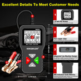 Testeur de batterie automobile KINGBOLEN BM550 : détection 6 V, 12 V et 24 V, analyseur de batterie automobile, capacité de démarrage à froid (CCA) de 100 à 2 000 mAh, outil d’analyse de la forme d’onde de la batterie.