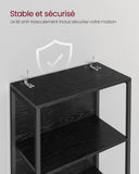 VASAGLE Bibliothèque LED à 6 Niveaux, Étagère à Lumière Réglable, Meuble de Rangement avec Cadre en Acier, 30,3 x 60 x 178,6 cm, pour Salon, Chambre, Bureau