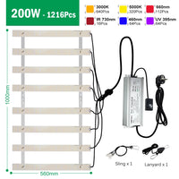 Lampe de culture LED à spectre complet 100W/200W AC100-277V LM281B pour la croissance végétative, la floraison, les serres et les tentes de culture.