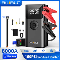 Démarreur de saut de voiture 4 en 1, 8000a, pompe à Air 150psi, Booster de batterie de voiture, dispositif de démarrage du moteur, compresseur d'air pour pneus, batterie externe