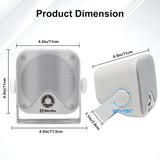 Herdio 4'' Haut-parleur étanche Bluetooth marin 100W robuste pour bateau, montage en surface, pour camping-car, mini-chargeuse, VTT, UTV, RZR, voiturette de golf