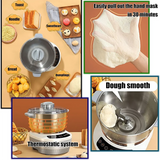 Pétrisseur électrique 5L 7L avec fonction fermentation 25-38°C/77-100°F