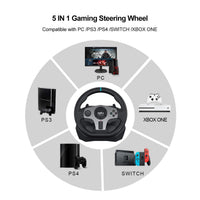 Volant de jeu PXN V9 Gen2/V9 270 ° /900 °   Simulateur de course pour PS4,PS3, PC Windows 7/8/10/11,Xbox One,Xbox Series X/S