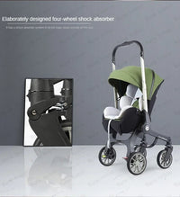 STOCK ue 4in1 bébé poussette bidirectionnelle multifonctionnelle nouveau-né bébé poussette 3in1 pliable panier type siège léger voyage landau