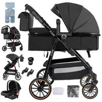 Poussette légère Magic ZC, poussette bébé 3 en 1, landau pour bébé, poussette légère en PU 3 en 1