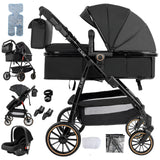 Poussette légère Magic ZC, poussette bébé 3 en 1, landau pour bébé, poussette légère en PU 3 en 1