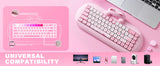 Clavier de jeu sans fil YUNZII C68, clavier mécanique RVB personnalisé Hi-Fi Cute Cat, Silicone 65% échange à chaud ergonomique Kitty Keeb