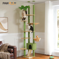 Arbre à chat Cactus du sol au plafond, tour à chat réglable en hauteur avec Hamac confortable pour condote de chat et arbre à gratter, grand arbre d'activité