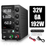 KUAIQU Adjustable Switching DC Power Supply 30V 10A 6A Lab Bench Power Supply 60V 5A 120V 3A Output Preset Current 20A 30A 60A
