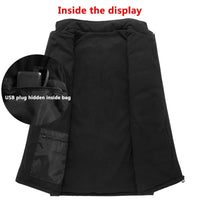 Femmes manteau Intelligent USB chauffage électrique thermique vêtements chauds hiver gilet chauffant grande taille hommes 21 pièces veste chauffante mode