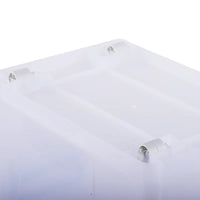Boîte de rangement avec couvercle, boîte de rangement empilable, coffre de rangement, conteneur de rangement à roulettes, organisateur de placard pour la maison