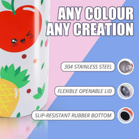 HTVRONT 8 pièces en acier inoxydable 20 OZ gobelets à Sublimation maigre droit gobelet à Sublimation blanc bricolage tasses tasses avec papiers de Sublimation