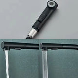 Robinet de cuisine extractible avec douchette à deux jets, mitigeur eau chaude/froide en acier inoxydable.