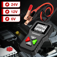 Testeur de batterie automobile KINGBOLEN BM550 : détection 6 V, 12 V et 24 V, analyseur de batterie automobile, capacité de démarrage à froid (CCA) de 100 à 2 000 mAh, outil d’analyse de la forme d’onde de la batterie.