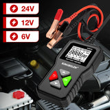 Testeur de batterie automobile KINGBOLEN BM550 : détection 6 V, 12 V et 24 V, analyseur de batterie automobile, capacité de démarrage à froid (CCA) de 100 à 2 000 mAh, outil d’analyse de la forme d’onde de la batterie.