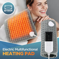 Tapis de massage chauffant pour les pieds, thérapie infrarouge, massage du dos et de la nuque, couverture électrique, coussin thermique en pierre de jade naturelle pour soulager la douleur