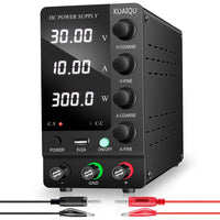 KUAIQU Adjustable Switching DC Power Supply 30V 10A 6A Lab Bench Power Supply 60V 5A 120V 3A Output Preset Current 20A 30A 60A