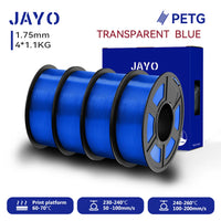 Filament PETG JAYO pour imprimante 3D FDM, 2 bobines de 1,75 mm, enroulement soigné, 2,2 kg/lot
