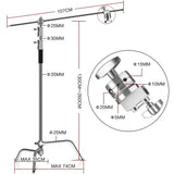 SH-Support d'éclairage RapDuty C en acier inoxydable, support de photographie, bras de maintien, 260cm, 107cm, recommandé Max, liquimanquer, un cadeau