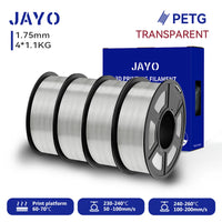 Filament PETG JAYO pour imprimante 3D FDM, 2 bobines de 1,75 mm, enroulement soigné, 2,2 kg/lot