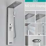 Robinet de douche LED, salle de bains, SPA, douche à Jet de Massage, système de colonne noir mat, panneau de douche de pluie cascade, robinet pulvérisateur de Bidet