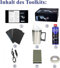 Ensemble de traitement des phares de voiture, vaporisateur Besteam, lampe de nettoyage des phares de voiture, Kit de réparation de vernis chimique avec papier de verre