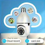 Caméra de sécurité sans fil WiFi 5 GHz, 360°, compatible avec l'application Ease Life et utilisable en intérieur et extérieur (culot E27 à visser).