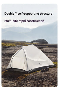 Tente de camping ultralégère Naturehike Cloud Up Pro pour 2 personnes, 3 saisons, moustiquaire 20D, portable, pour la randonnée et les voyages en plein air, avec tapis de sol.