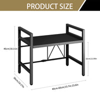 Organisateur d'étagère pour micro-ondes extensible 42-64cm, organisateur de comptoir pour micro-ondes résistant à l'humidité et à la rouille, rangement de vaisselle 1 pièce