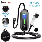 Teschev – chargeur EV 3,5 kw, Type 2, connecteur IEC 62196, 16a, 1 phase, Type 1, SAEJ1772, boîte murale, Station de recharge pour véhicule électrique