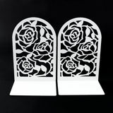 Serre-livres métal – Rose Élégante