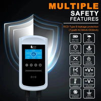 Feyree 22KW 32A Type2 EV chargeur 11KW 3P EVSE Wallbox 7.6KW 1P 4.3 pouces écran nouveau Smart APP contrôle Station de charge chargeur de voiture