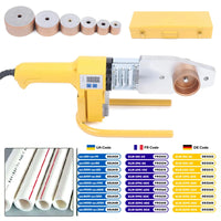 Machine à souder les tubes 1000 W pour le soudage de tubes en fer et plastique PP/PPR/PB/PE, avec outil de chauffage par fusion à chaud de diamètre 20-63 mm.