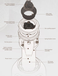 HiBREW G5 48mm fraise conique moulin à café électrique Compact Portable moulin à grains de café cuisine pour expresso café turc