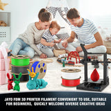 JAYO Filament d'imprimante 3D PETG / PLA / PLA PLUS 1.75mm 2.2 KG 100% matériaux d'impression 3D non toxiques sans bulle pour imprimante 3D