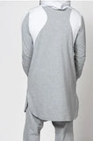 Caftan à capuche pour homme musulman, patchwork, vêtements islamiques, manches longues, style Dubaï, Arabie Saoudite, chemise grande taille 3XL 4XL