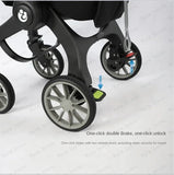 STOCK ue 4in1 bébé poussette bidirectionnelle multifonctionnelle nouveau-né bébé poussette 3in1 pliable panier type siège léger voyage landau
