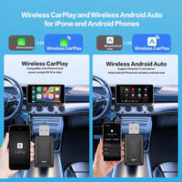 Clé intelligente CarPlay sans fil 2 en 1 Android Auto, compatible 2024, 5G, Wi-Fi, pour iPhone, téléphones Android, Volvo, Mercedes-Benz, MG, Kia.