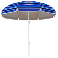 Parasol de plage grande Outsunny Ø180 cm avec angle réglable Protection Uv50+