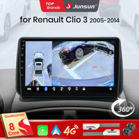 Junsun Qualcomm 8-Core 360 Camera Wireless CarPlay Android Auto Car Radio for Renault Clio 3 2005-2014 GPS Multimedia