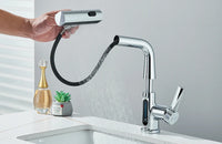 Robinet de lavabo à affichage numérique de température de cascade, pulvérisateur à jet de levage vers le bas, mélangeur d'évier d'eau chaude et froide, robinet de lavage pour salle de bains