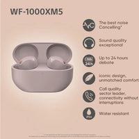 SONY WF-1000XM5 Écouteurs Sans Fil Les Meilleurs Écouteurs Antibruit Bluetooth Autonomie de la Batterie Jusqu'à 24 Heures Connexion Multipoint