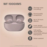 SONY WF-1000XM5 Écouteurs Sans Fil Les Meilleurs Écouteurs Antibruit Bluetooth Autonomie de la Batterie Jusqu'à 24 Heures Connexion Multipoint