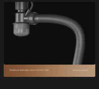 Characterature-Évier de cuisine en acier inoxydable, Cascade, Grand évier à légumes, Fente unique, Ménage, 304