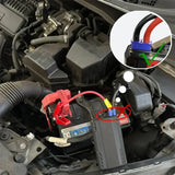 Démarreur de voiture EAFC 2000A avec compresseur d'air, écran LCD, chargeur de batterie externe et gonfleur de pneus.