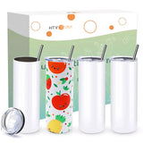 HTVlearT-Gobelets à sublimation en acier inoxydable, gobelet à sublimation droit maigre, gobelet vierge bricolage, bouteille standard, 4 pièces, 8 pièces, 12/16 pièces, 20 oz