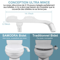 SAMODRA – pulvérisateur de Bidet pour main droite/gauche, Non électrique, double buse, siège de toilette, douche hygiénique pour accessoires de salle de bains